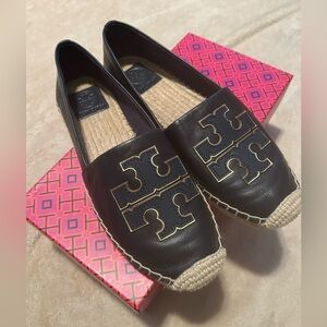 Tory Burch Navy Espadrille Flats